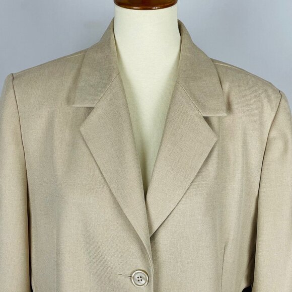 Alfred Dunner Beige Blazer Sz 18 Office Career Mature Capsule Neutral Staple - Picture 2 of 6